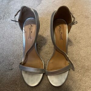 Anne Michelle Metallic Silver Heels